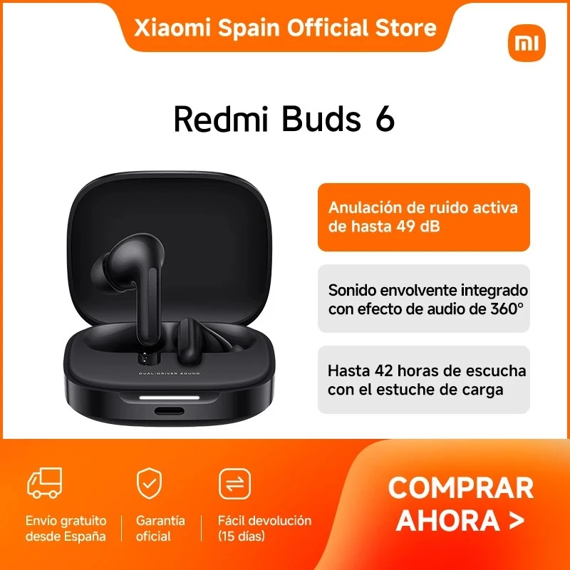 Xiaomi Redmi Buds 6 auriculares Bluetooth con micrófono, Cloud White
