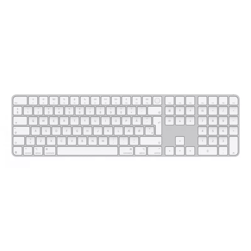Apple MXK73DK/A Magic Keyboard con Touch ID y teclado numérico, inalámbrico, danés, blanco