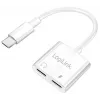 Adaptador de audio USB-C LogiLink USB-C/M a 2x USB-C/H 60W PD blanco