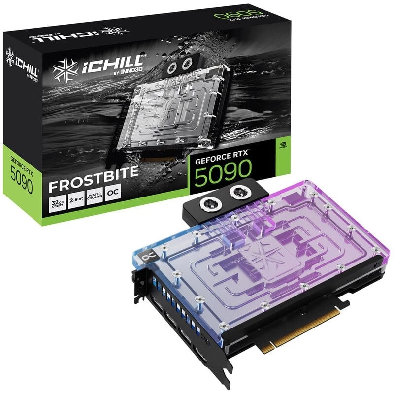 Tarjeta gráfica INNO3D GeForce RTX 5090 iCHILL Frostbite 32GB GDDR7