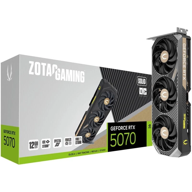 Tarjeta gráfica Zotac GAMING GeForce RTX 5070 SOLID OC