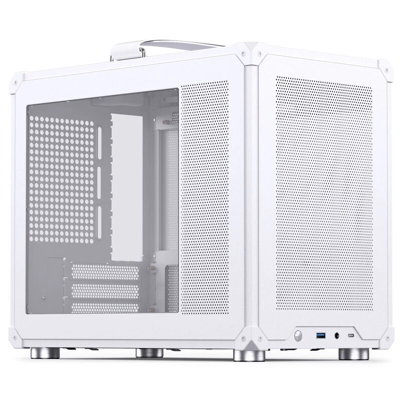 Caja de PC Jonsbo C6 MAX, caja mini, Micro-ATX, cristal templado - blanca