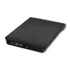 Unidad externa DVD‑RW QOLTEC 51857 — USB 3.0, interfaz SATA, DVD±R 8x, DVD±RW 4x, DVD‑RAM 5x, CD 24x, negra