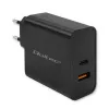 Qoltec 52380 Cargador Super Quick PD | 1xUSB-C | 1xUSB | 65W | 5-20V | 1,5-3,25A | negro