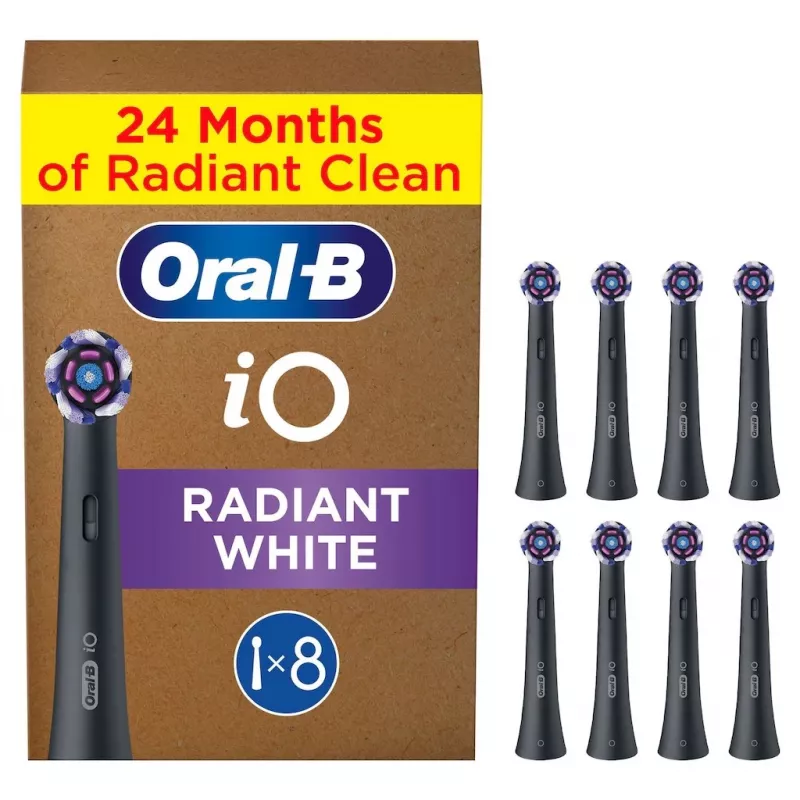 Oral-B IO Series Radiant Blanco Negro Recambios originales blanqueadores 8
