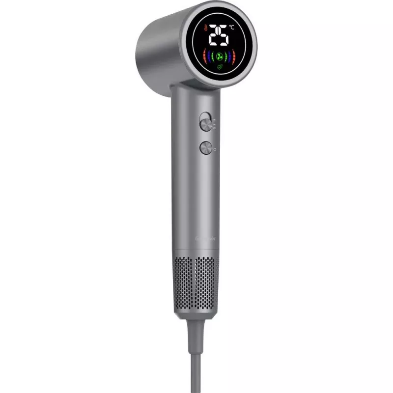 Secador de pelo DENVER HDD-1400DGR 1400 W, gris, 110–240 V, cable de 1,8 m, 25–75 °C, 70×89×280 mm