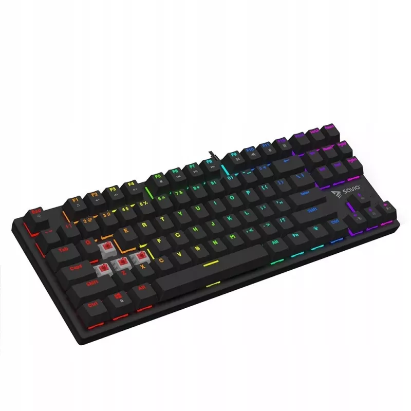Teclado mecánico RGB Tempest X2 Outemu Red Savio Savgk-tempest X2 Red