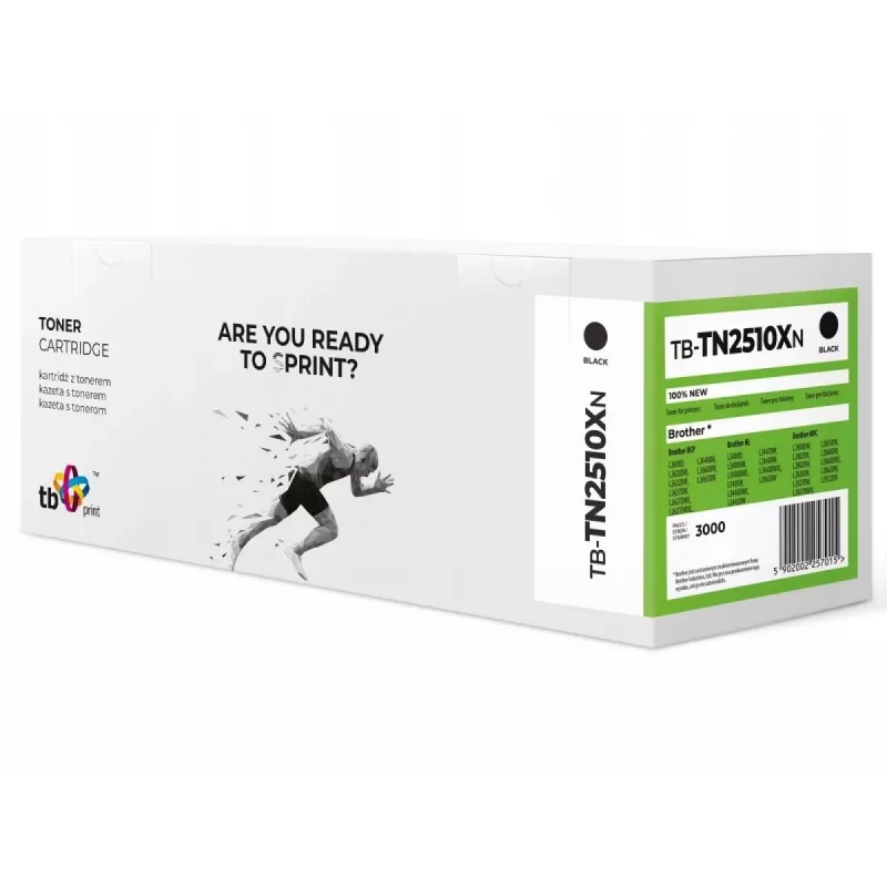 Tóner para Brother TN2510XL TB-TN2510XN BK 100% nuevo