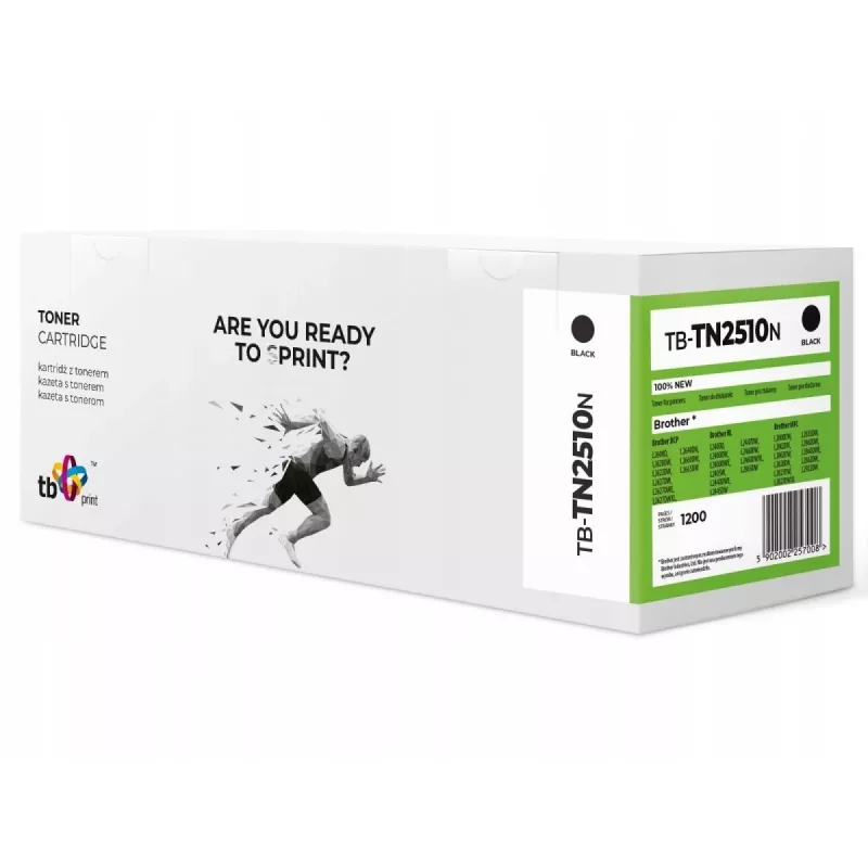 Tóner para Brother TN2510 TB-TN2510N BK 100% nuevo