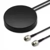 Antena GPS+4G, Glonass, 28 dBi, 50 W, 2 conectores macho SMA, antena exterior