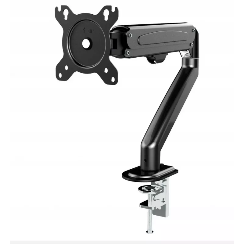 Soporte para monitor Maclean MC-860N, con pistón de gas, 13-27, 8 kg, Negro