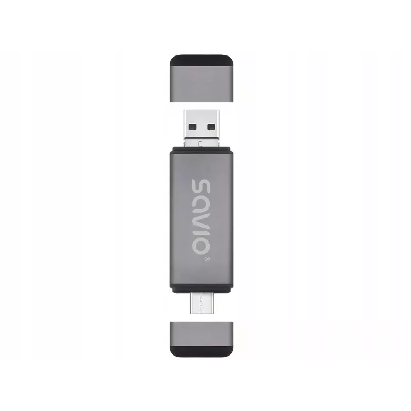 Lector de tarjetas SD 3 en 1, USB-C + USB-A 2.0 + Micro-USB