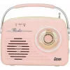 Radio de mesa retro Eltra LUIZA RETRO SP-11 con MP3, USB y soporte para tarjetas SD, rosa