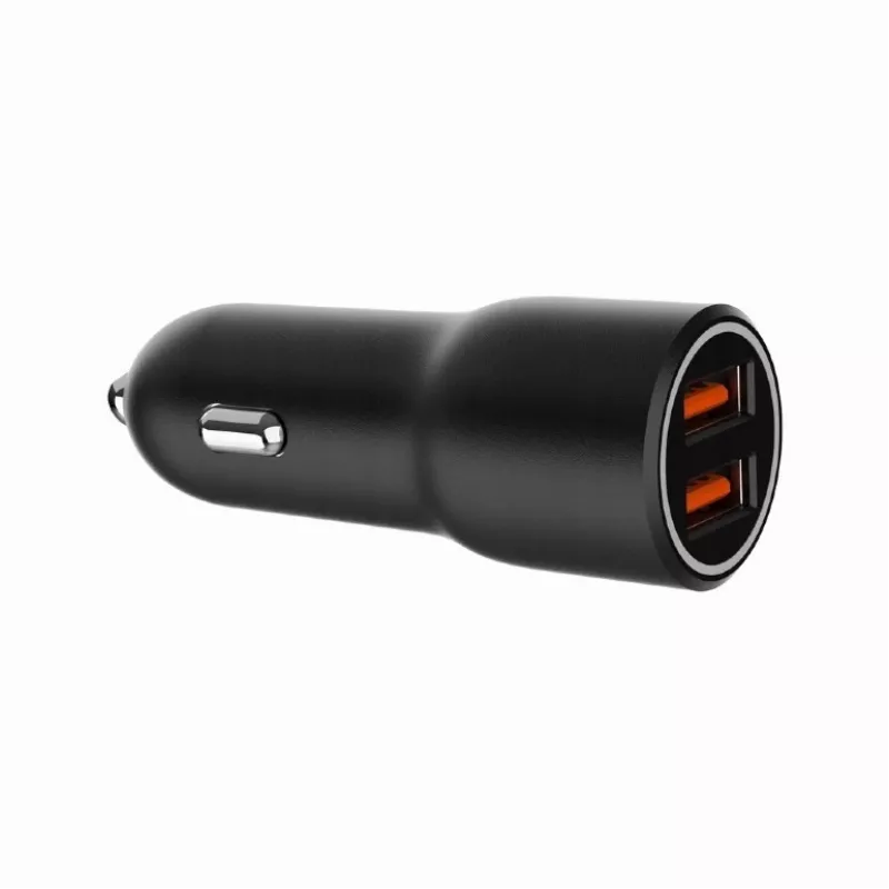 Cargador de coche para dispositivos móviles Gembird TA-UC-A2QC36-CAR-01, 36 W, 12–24 V, mechero, negro