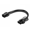 Savio AK-49 cable de alimentación PCIe de 6 pines a 8 pines (6+2), 0,15 m, negro