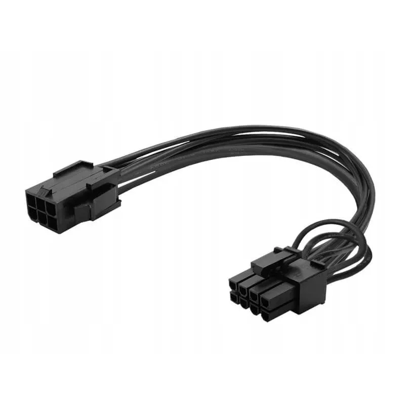 Savio AK-49 cable de alimentación PCIe de 6 pines a 8 pines (6+2), 0,15 m, negro