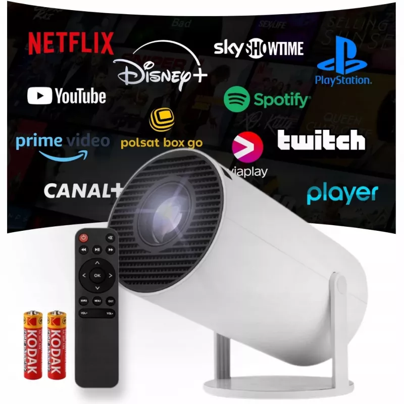 Proyector WiFi con mando a distancia Android TV 130 inch 4K Full HD HY300 Pro LED
