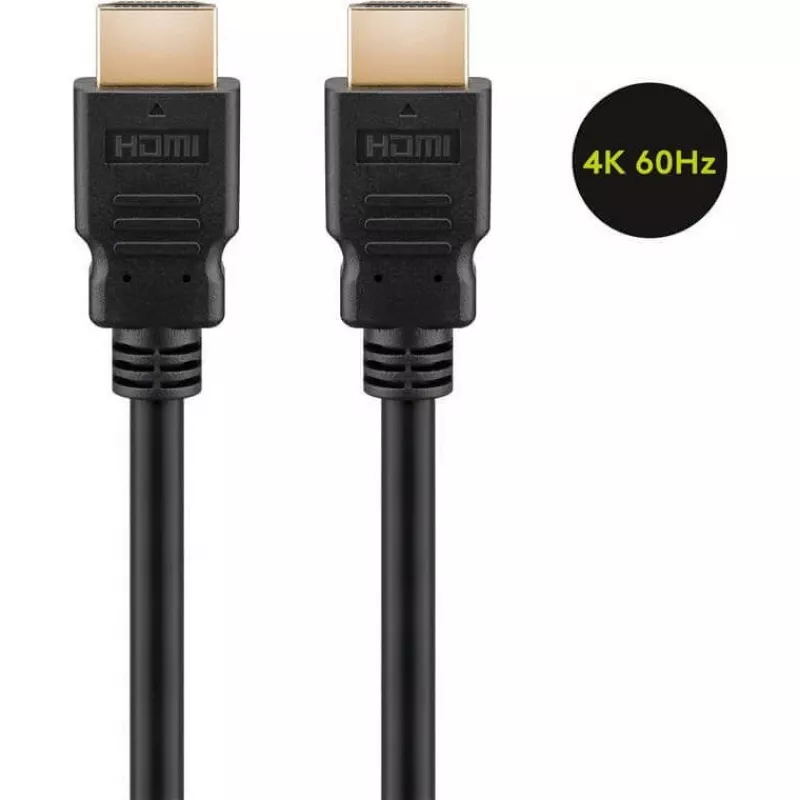 Cable HDMI High Speed con Ethernet Goobay 60627, 4K/60Hz, negro | HDMI | 15 m