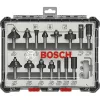 Bosch 2 607 017 472 Juego de fresas, 15 piezas, vástago de 8 mm