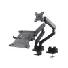 Soporte de mesa doble para monitor y portátil MACLEAN MC-813 para pantallas de 17–32