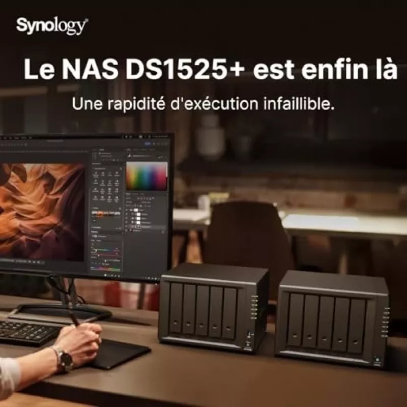 Synology DiskStation DS1525+ NAS/Storage-Server Ryzen Embedded V1500B 8 GB DDR4 0 TB Negro