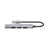 Unitek H1208A hub USB-A, 4 puertos (1x USB-A 5 Gbps, 3x USB-A 2.0), aluminio, plateado