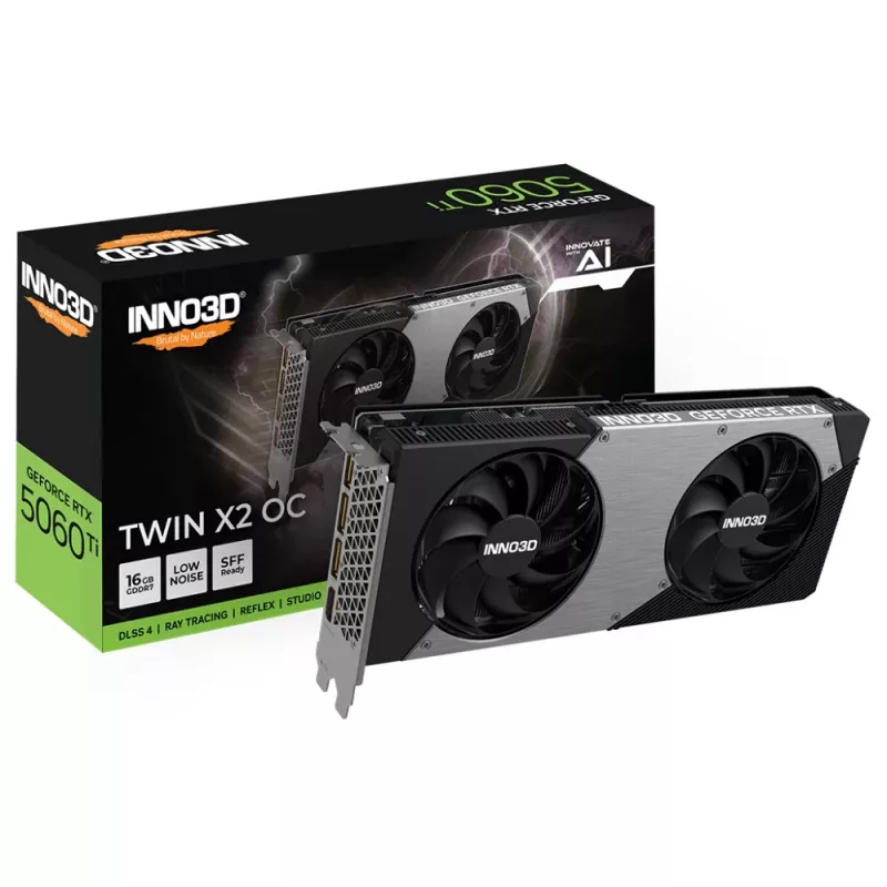 Tarjeta gráfica INNO3D GeForce RTX 5060 Ti TWIN X2 OC 16GB GDDR7