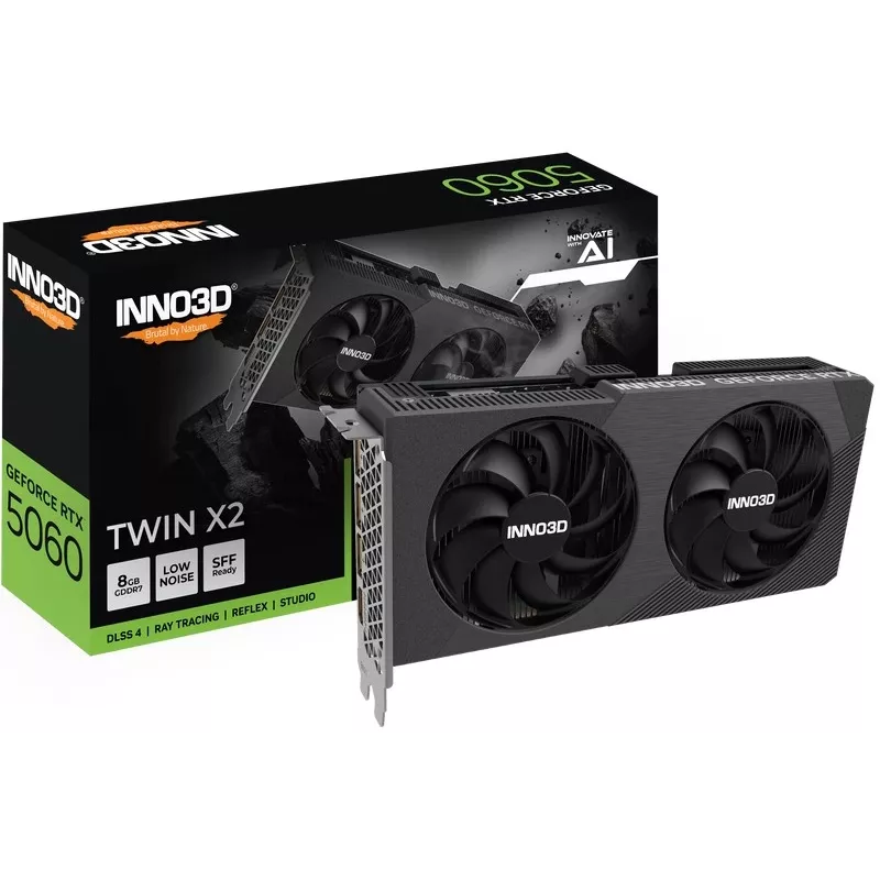 INNO3D GeForce RTX 5060 Twin X2 8GB GDDR7 Tarjeta gráfica