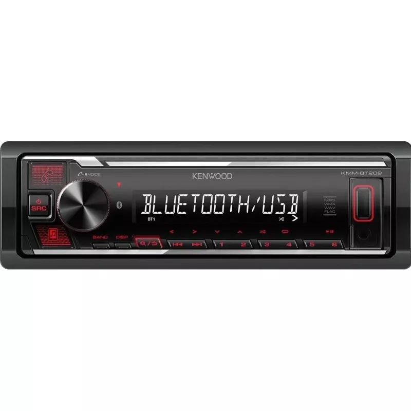 Receptor multimedia para coche Kenwood KMM-BT209 Bluetooth 200 W negro