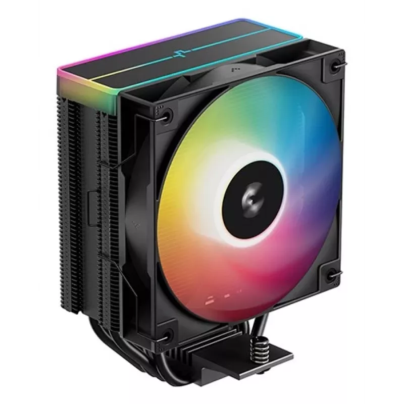 Ventilador DeepCool AG400 BK ARGB V2 120 mm negro — ventilador de CPU de 120 mm con rodamiento hidráulico, compatibilidad multisocket