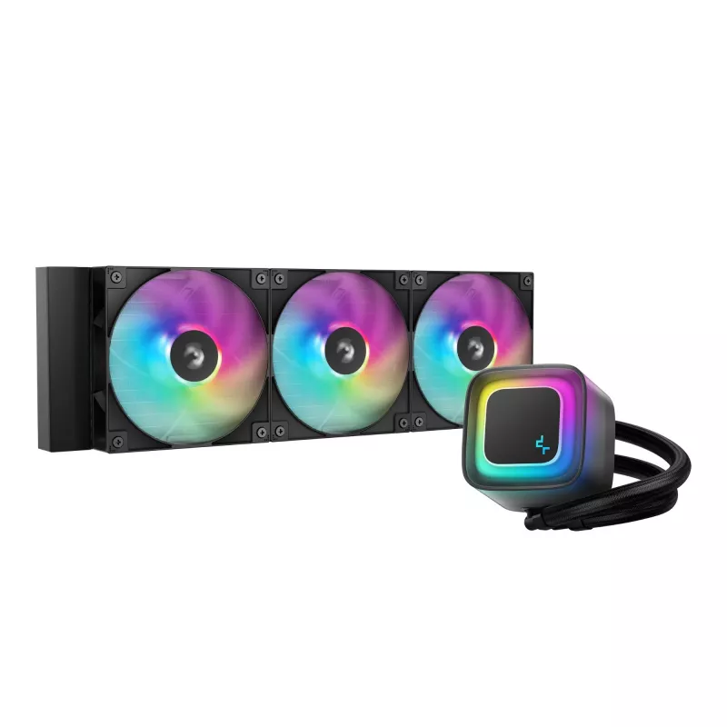 Refrigeración líquida todo en uno DeepCool LE360 V2 con 3 ventiladores de 120 mm, Hydro Dynamic Bearing, negra, compatible con LGA1150/1151/1155/1200/1700/AM4/AM5