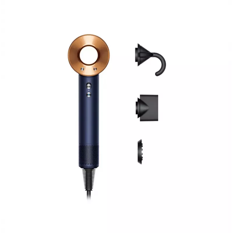Dyson Supersonic Straight+Wavy HD07 Secador de pelo, Azul de Prusia / Cobre (113277-01)
