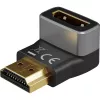 Goobay 72011 Adaptador en ángulo HDMI™ 270° Vertical, 8K @ 60 Hz, dorado, Negro, Plata | Goobay