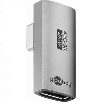 Adaptador USB-C™ Goobay 74443 vertical girado 90°, USB4™ | Goobay
