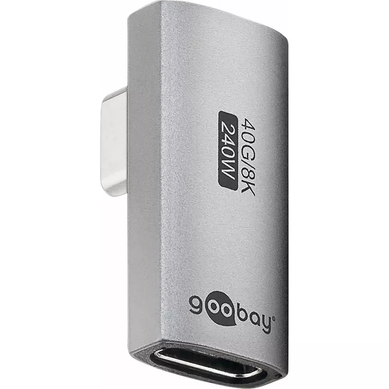 Adaptador USB-C™ Goobay 74443 vertical girado 90°, USB4™ | Goobay