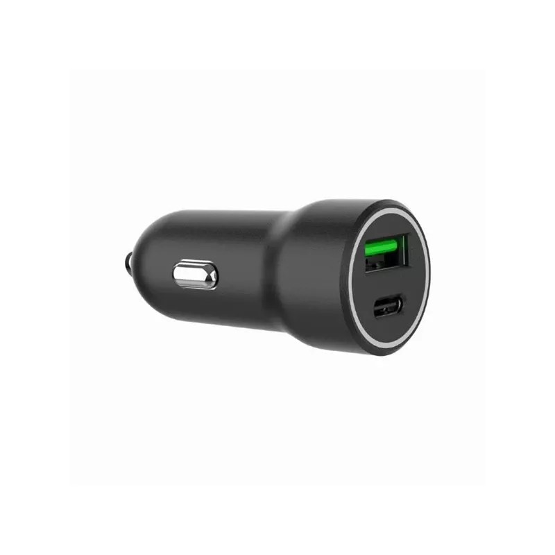 Adaptador de coche Gembird - USB Type-A y C PD - 20W