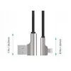 CB-AL01 Cable de nailon OEM negro USB Lightning 2m conectores en ángulo de 90 grados C