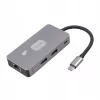 Adaptador hub TB USB-C (7 en 1) HDMI USB SD/TF RJ45 (2500 Mbit/s) PD