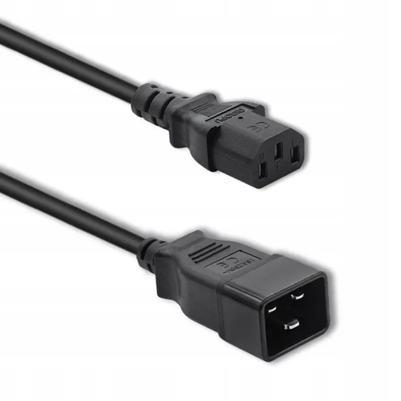 Cable de alimentación Qoltec 53991 negro 1,2 m C20 C13 hembra