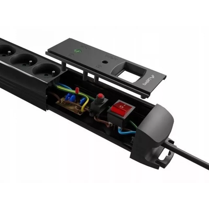 Alargador eléctrico Lanberg SP1-05F-0500-BK 5m 5 tomas schuko para interior negro