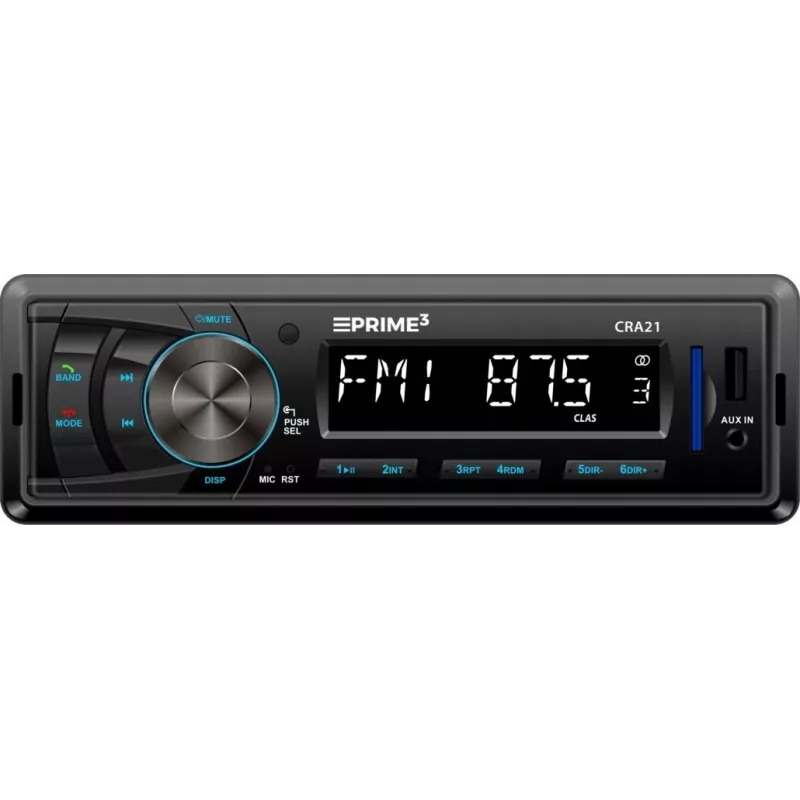Receptor de radio FM para coche PRIME3 CRA21 BT Bluetooth con sintonizador FM y conectividad Bluetooth