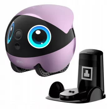 EnaBot Ebo Air 2 Plus robot móvil de vigilancia doméstica con cámara IA lila