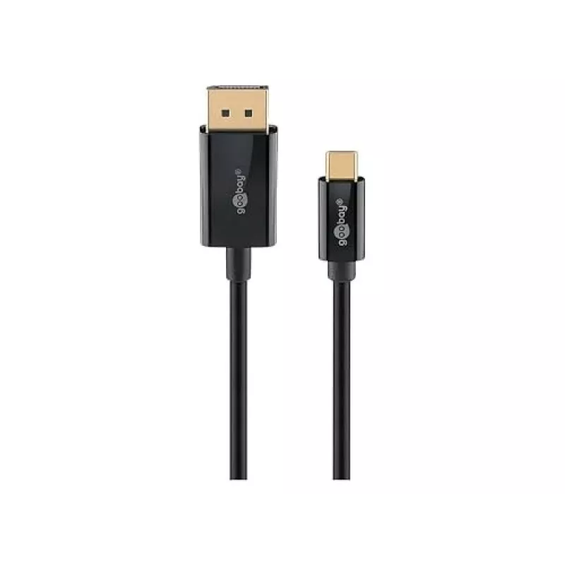 Goobay 75705 cable de USB-C a DisplayPort, 4K 60 Hz, 2 m, 21,6 Gbit/s, negro