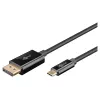 Goobay 75705 cable de USB-C a DisplayPort, 4K 60 Hz, 2 m, 21,6 Gbit/s, negro