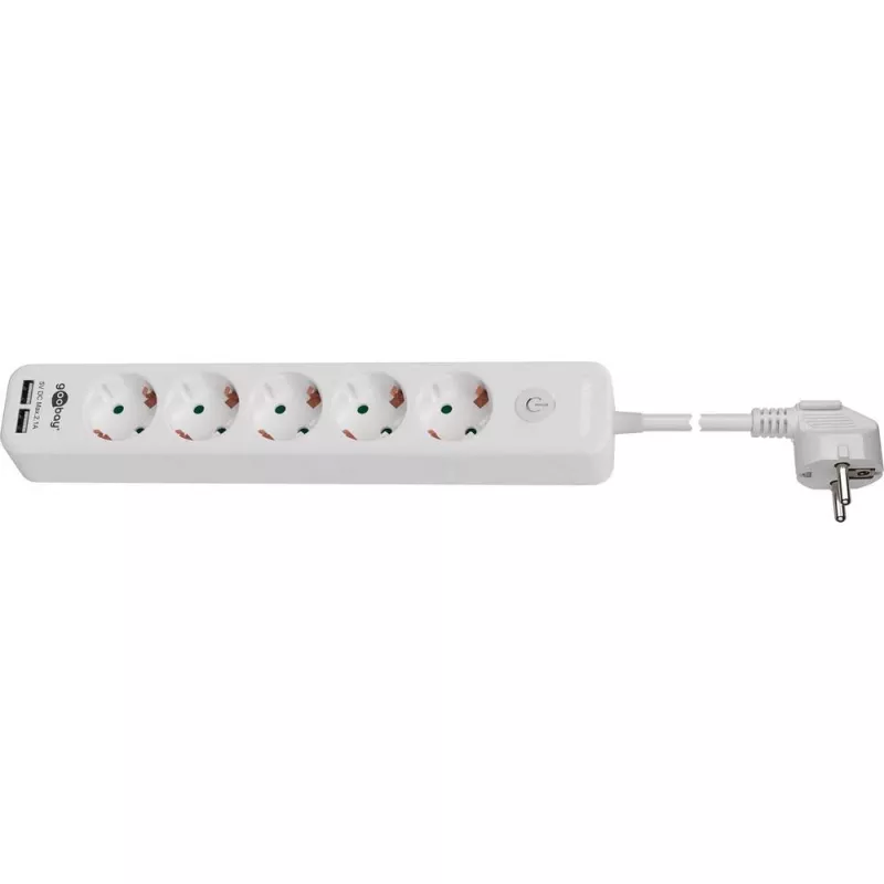 Regleta de enchufes Goobay 5 tomas con interruptor y USB
