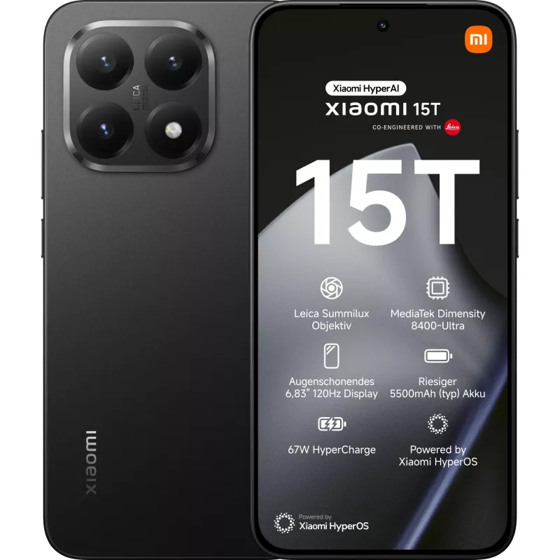 Smartphone Xiaomi 15T 6,83 pulgadas 12 GB 512 GB Negro