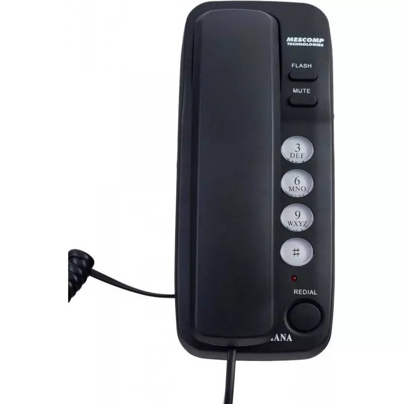 Teléfono fijo Mescomp Technologies Mesmed Mescomp MT 518 Diana negro, teléfono, negro