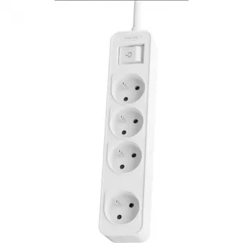 Alargador Philips Phil-CHP2144W/60 1,5 m, 4 tomas AC, blanco