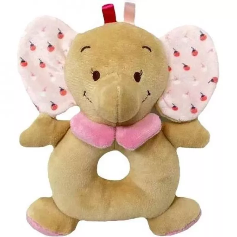 Sonajero TULILO 9362 elefante rosa 18 cm juguete para bebé