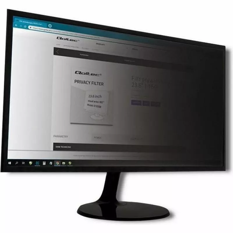 Qoltec 51064 filtro de privacidad RGPD para monitor, 27 pulgadas (68,6 cm), 16:9